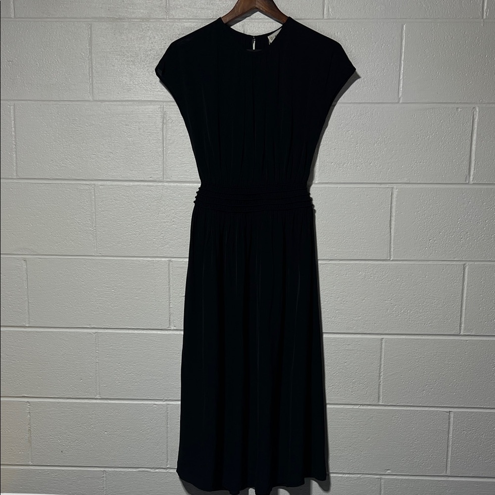 Everlane The Gathered Midi Dress Black  XXS New With Tag - Picture 4 of 10